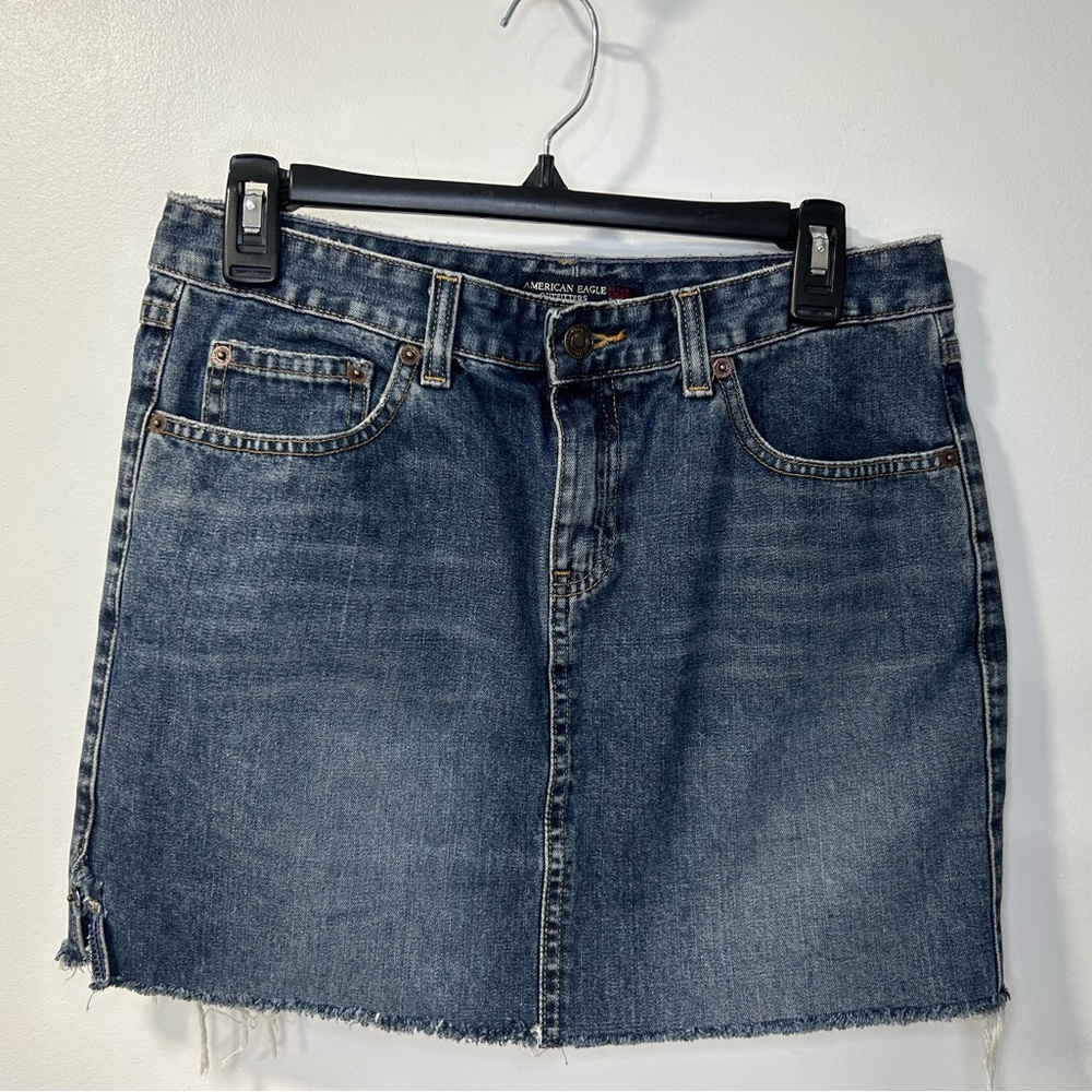 American Eagle Outfitters Y2K Women's Blue Denim Skirt